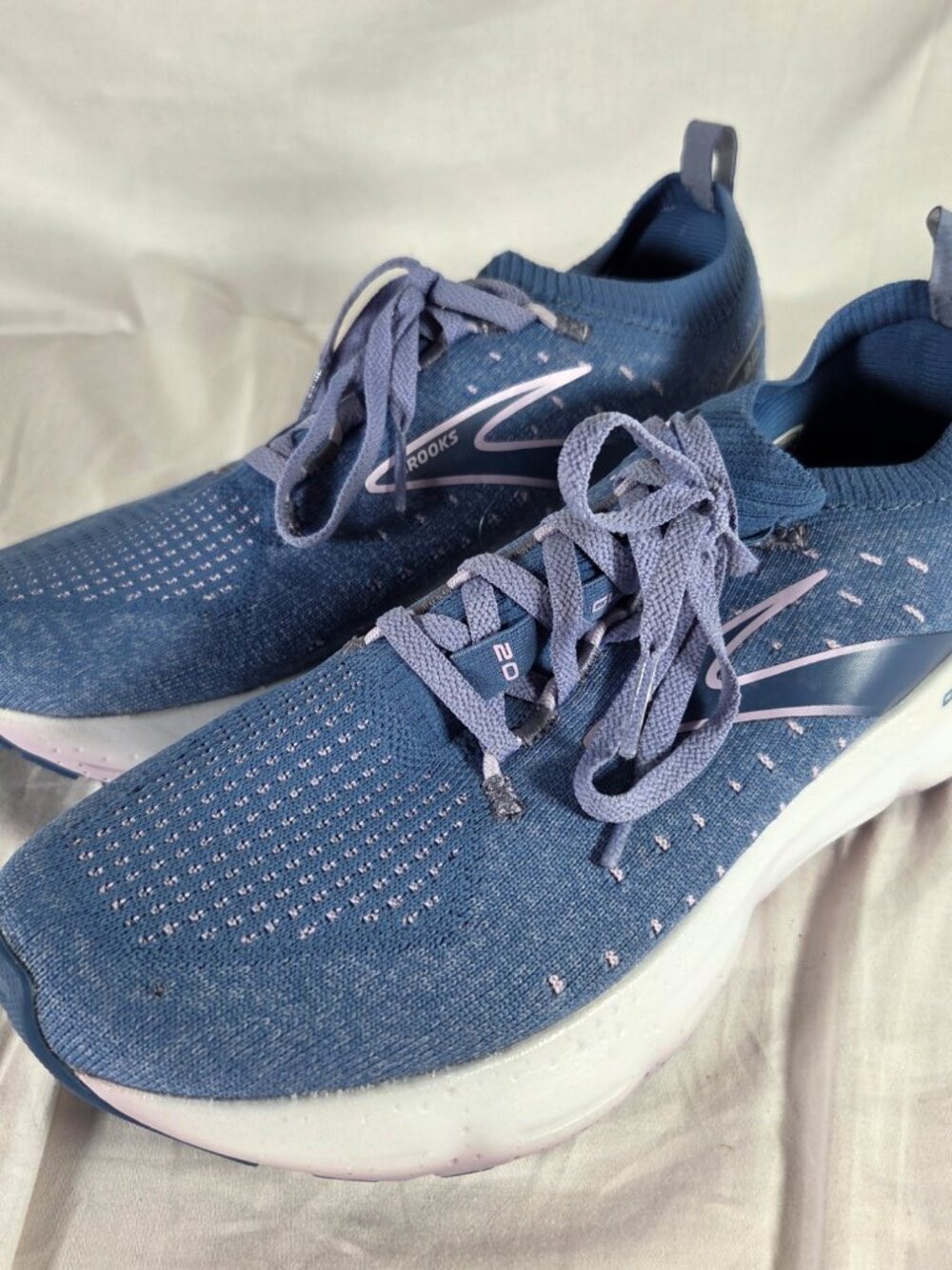 Brooks Glycerin StealthFit 20 Blue Lilac Running Shoes 7.5 - Picture 2 of 6